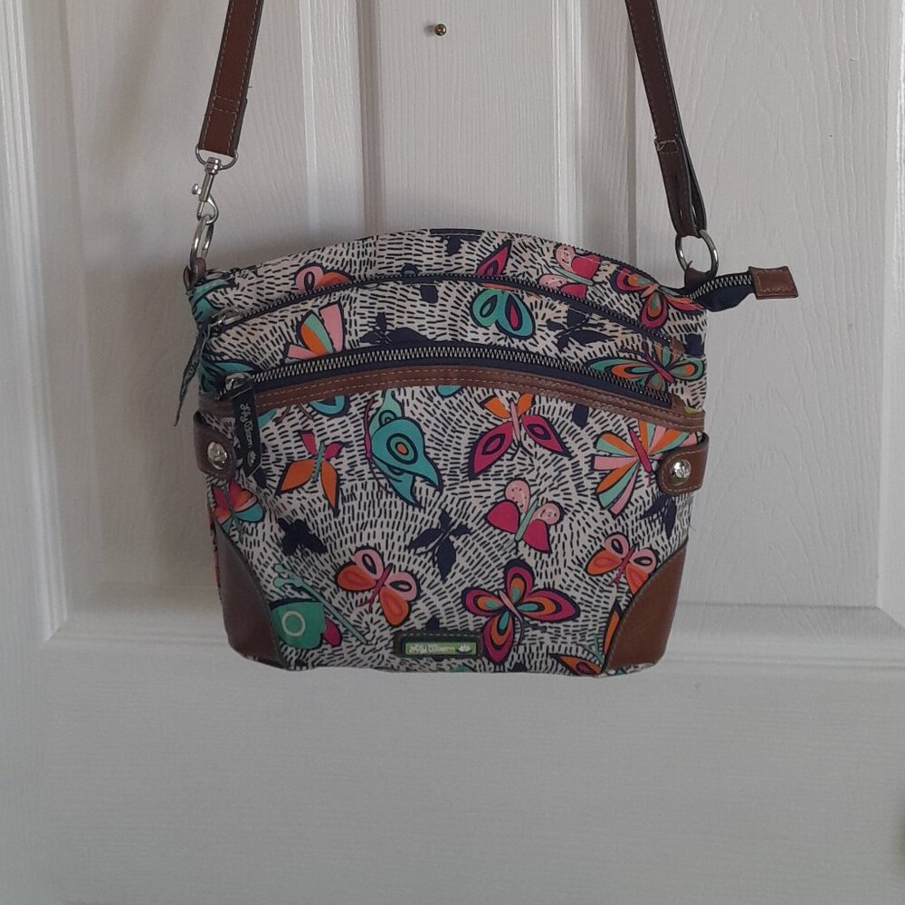 Lilly Bloom Convertible/Crossbody "Night Flight Butterfly" Purse